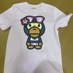 A BATHING APE ベビーマイロ Tシャツ ピンク　S size
