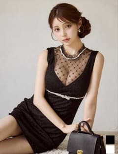 JEWELS ミニドレス キャバドレス ビーズ装飾のサムネイル