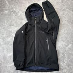 極美品 モンベル ストームパーカ XL 防水ジャケット 黒 マウンテン