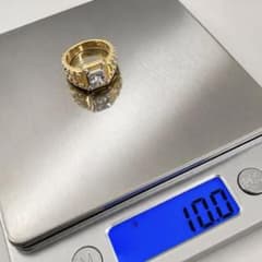 K18/Pt900 ダイヤモンドリング約10gコンビリングスタージュエリー 指輪 