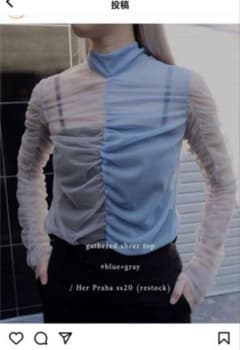 litmus herpraha ギャザーシアートップス - メルカリ