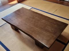 3月終了】Karimoku カリモク家具 一枚板 廃盤 栓座卓 ローテーブル