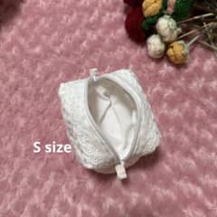 ハート柄 キルティング ハンドメイドポーチ S sizeのサムネイル