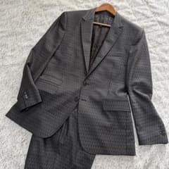 ☆美品☆イタリア製高級スーツセットアップ　ロベルトカバッリ　ダークグレー　54 ☆美品☆イタリア製高級スーツセットアップ ロベルトカバッリ