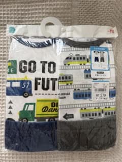 【新品未使用】西松屋110半袖パジャマ　乗り物 電車のサムネイル