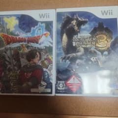 ドラゴンクエストX モンスターハンター3（トライ）wii 2本セットのサムネイル