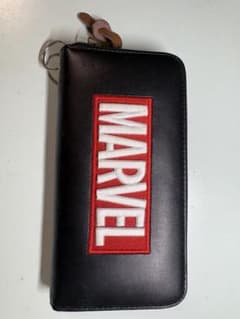MARVEL ロゴ刺繍 長財布 黒 - メルカリ