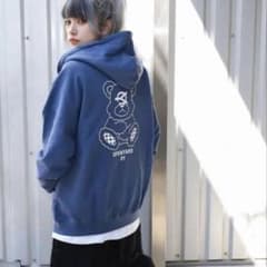 【今月迄】OY ジップアップパーカーブルー