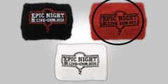 B'z 会場限定ガチャ　EPIC NIGHT 赤　リストバンドのサムネイル