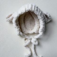 ハンドメイド ベビーボンネット ひつじボンネットのサムネイル