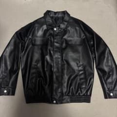 フェイクレザー ジャケット ブラックのサムネイル