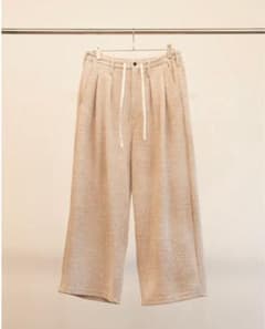 ancellm CUT STRIPE EASY SLACKS(BEIGE)のサムネイル