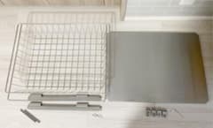 無印良品　ユニットシェルフ56㎝タイプ用　ステンレス追加棚とワイヤーバスケットのサムネイル