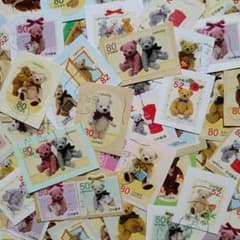 使用済み切手　テディベアのサムネイル