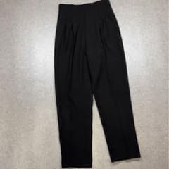 fifth ハイウエスト タックパンツ M ブラック テーパード