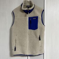 patagonia フリース ベスト S ベージュ・ブルーのサムネイル