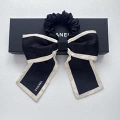 CHANEL シャネル 21S バイカラー カメリア リボン シュシュ - メルカリ