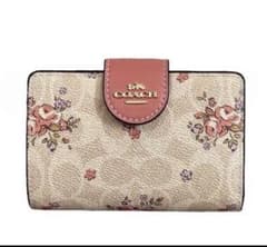 未使用品COACH シグネチャー フローラル 二つ折り財布のサムネイル