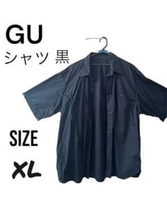 GU 半袖シャツ 黒 XLのサムネイル