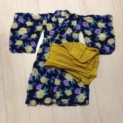 浴衣 女の子 100cm ワンピース 花柄 プチマインのサムネイル