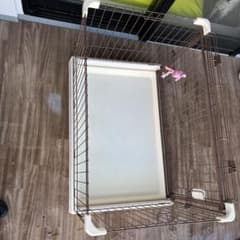 犬用ケージ 中型犬用 ブラウン 金属製のサムネイル