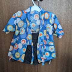 甚平 100サイズ ブルー 総柄のサムネイル