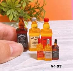No.07 酒瓶 アルコールミニチュアボトルセット 酒瓶いろいろ6本セット