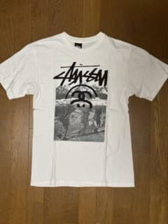 00s・メキシコ製　Stussy ステューシー フォトプリント Tシャツ S 白のサムネイル