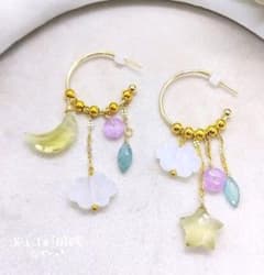 ‧˚₊*̥ 月星雲の夜空ピアス  ‧˚₊*̥のサムネイル
