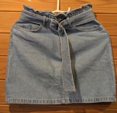 H&M DIVIDED デニムミニスカート ベルト付き y2k グランジのサムネイル