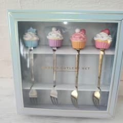 Sweets Cutlery Set カップケーキ マカロン 4本セットのサムネイル