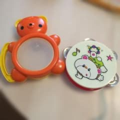Thumbnail of レトロ品 Combiコンビくま鈴　タンバリンセット