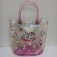 サンリオ　るるる学園　平成レトロ　ビニールバック　プール　フルーツ　水玉 サンリオ るるる学園 平成レトロ ビニールバック プール