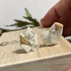 10K 陶磁器 イヤリング 陶器 金彩 UU ceramic Jewelryのサムネイル
