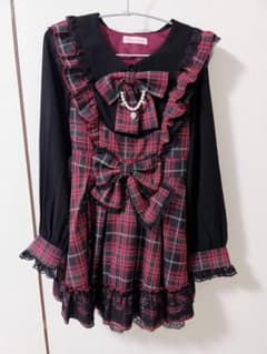 ダブルりぼんチェックレイヤード風ワンピース mars - メルカリ