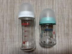 Pigeon 哺乳瓶 240ml&160ml 母乳実感 耐熱ガラス 2本セットのサムネイル