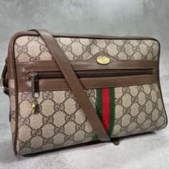 ✨美品✨GUCCI GG シェリーライン ショルダーバッグ ブラウン レザー