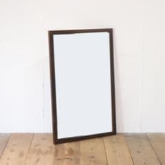 ヴィンテージ ミラー 鏡 立て掛け 木製 オーク材 ウォールミラー