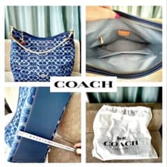未使用品♡COACHコーチ シグネチャーデニムトートバッグ♡チェリー 