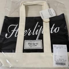 Herlipto ハリプ トートバッグ ブラック 新宿ルミネ2限定品 - メルカリ