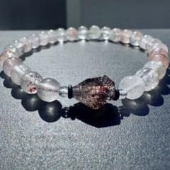 【値下げ】スーパーセブン（エスピリトサント州産） 等、 天然石 ブレスレット ⑧ 値下げ】スーパーセブン（エスピリトサント州産） 等、 天然石