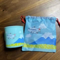 JAL 日本航空 キッズ用マグカップ 巾着袋セットのサムネイル