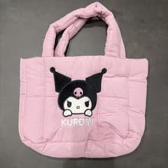 サンリオ　 KUROMI キルティングトートバッグ ピング　 手さけバックのサムネイル