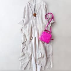 [KR]美品✨ガリャルダガランテ リネン ストライプ柄ガウンコート ベージュ 麻 羽織 이미지