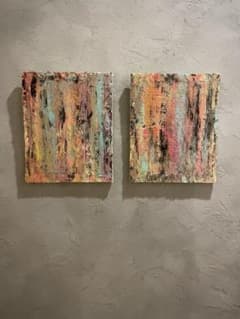 現代アート 抽象画 アートパネル 2枚セット インテリアのサムネイル