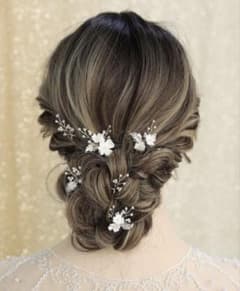 花飾り　アクセサリー　ヘアピン　6本セットのサムネイル