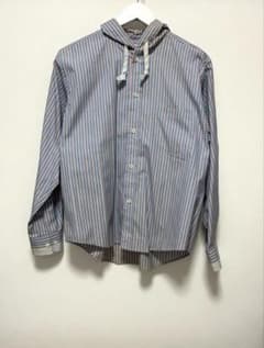 MORIKAGE SHIRT ストライプ柄 フード付き長袖シャツのサムネイル