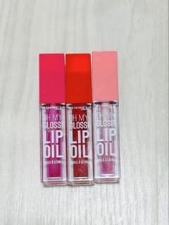 【新品】リンメル　オーマイグロスリップオイル　3本セット　ピンク、赤、薄ピンク