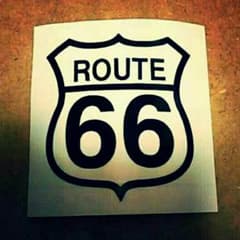 ルート66 ROUTE66 ステッカー2枚組 アメリカン レトロのサムネイル