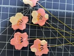 桜の花装飾 5個セット ガーデンピックのサムネイル